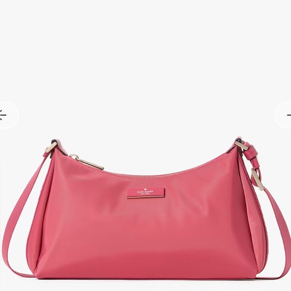 Kate Spade Carter Nylon Small Shoulder Bag Rose Oil Pink - Picture 14 of 16